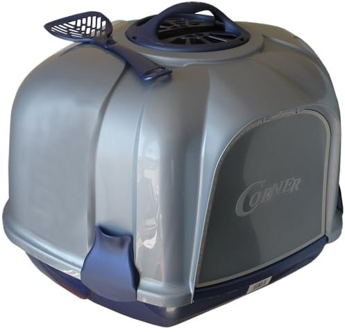 ARQUIVET Caseta Gato Corner - 50 x 60 x 41 cm - Casa higiénica Cerrada - Arenero Cubierto de plástico para Gatos - Casita de Posible Uso Exterior para felinos
