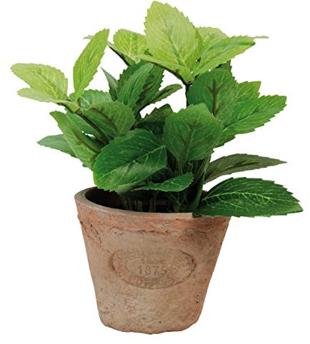 Esschert Design de ah003 Artificielle Petit Pot en Terre Cuite – Vieilli/Menthe/Vert