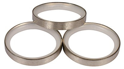 Edelstahl Gardinenringe mit Gleiteinlage für 20 mm Durchmesser Gardinenstangen, 10 Stück
