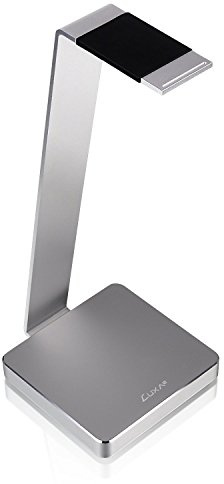 LUXA2 HO-HDP-ALE1SI-00 E-One Aluminum Headphone Stand for Beats, Sony, Sennheiser, Philips, Skull Candy, Plantronics, Bose, JVC, Gaming, and DJ. Silver by LUXA2