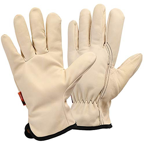 'Rostaing em25 a/it08 Handschuhe Feine Arbeiten. Top Komfort, alles Leder., weiß, 32,5 x 12 x 1,5 cm