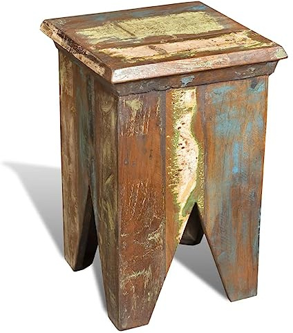 vidaXL Hocker Altholz Massivholz