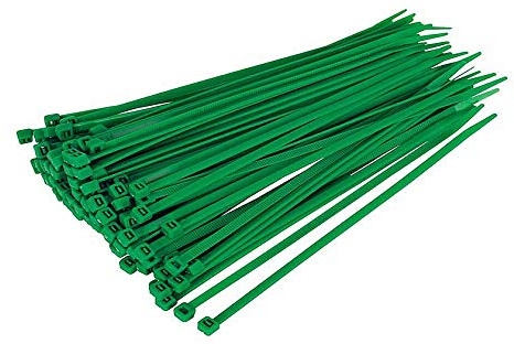 100 X 100MM X 2.5MM GREEN HIGH QUALITY CABLE TIES PLASTIC NYLON ZIP TIE WRAPS