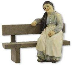 Unbekannt Krippenfiguren Großmutter sitzend geeignet für 10-11cm Figuren