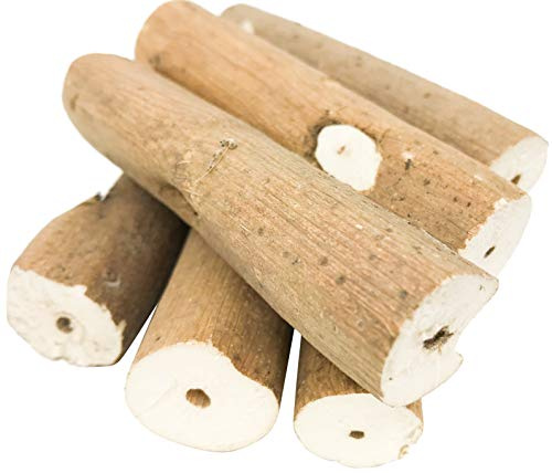 Bonka Bird Toys 1211 Pk6 Natural Bark Sola Sticks, 6-Pack, 3 Long, 1.25 Diameter, Soft Chew and Foraging Toy for Birds, Parrots, Parakeets, Cockatiels, Lightweight, Natural, Safe, Eco-Friendly