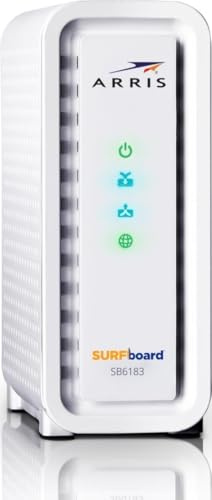 ARRIS (SB6183-RB) Cable Modem - Fast DOCSIS 3.0 16x4 Gigabit Cable Modem, for Comcast Xfinity, Cox, Spectrum and More, 1Gbps Port, Maximum Internet Speed 400Mbps, 2 Year Warranty -