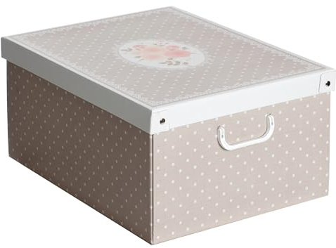 Lavatelli PUNKTE GROSS Aufbewahrungsbox aus Karton, Geschenk kiste aus pappe, mit Deckel, Cardboard, 1 cm, BIG