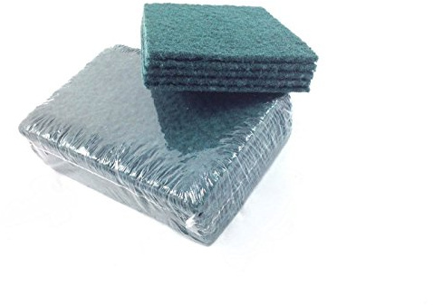 Forest 50 Large 6 x 9 Heavy Duty Industrial Catering Grade Green Scouring Pads