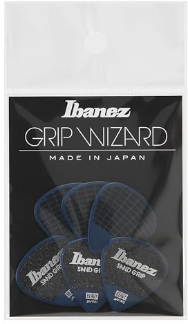 Ibanez PPA16HSG Wizard-serien, sandgrepp plektrum 6-pack 1,0 mm (PPA16HSGDB), mörkblå
