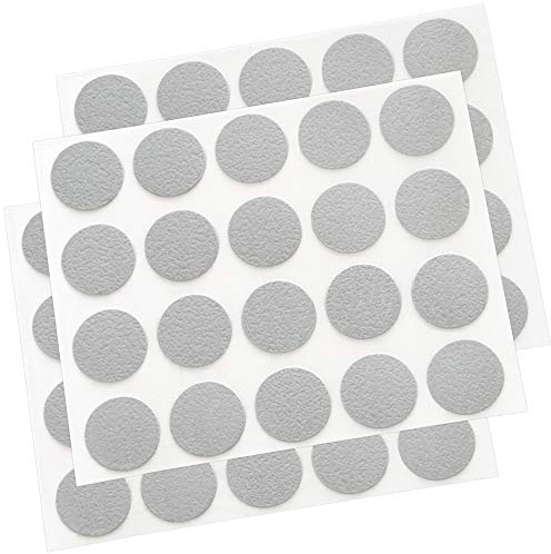 Adsamm® / 60 x Abdeckkappen/Hellgrau/Ø 13 mm/rund / 0,45 mm dünne Selbstklebende Möbelpflaster