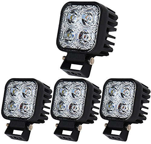 4 x 12 W LED arbetsstrålkastare IP67 offroad lampa strålkastare LED arbetsljus 12 V 24 V extra strålkastare backstrålkastare