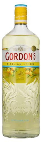 Gordon's Sicilian Lemon Gin | Premium destilliert | Erfrischend köstlich | mit Zitrusgeschmack | zum Valentinstag | 37,5% vol | 1000 ml Einzelflasche |