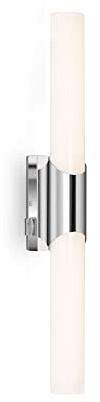 Briloner Leuchten - LED Badleuchte, Badlampe IP44, Badezimmerleuchte 11 Watt, 1300 Lumen, 4000 Kelvin, Chrom-Weiß, 470x65x68mm (LxBxH)