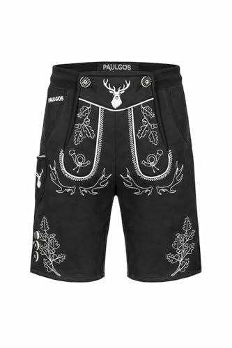 PAULGOS Herren Trachten Jogginghose JOK5, Optik Trachten Lederhose, Gr.S-5XL