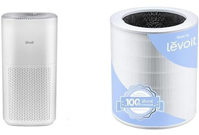 LEVOIT Luftreiniger HEPA Filter für Allergiker & 1Pack Ersatzfilter für Luftreiniger Core 600S, Echter HEPA-filter