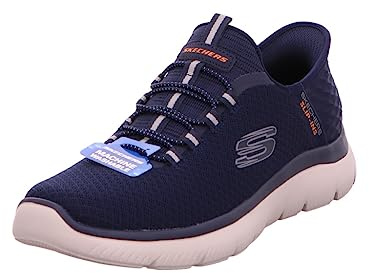 Skechers Summits High Range Herren Sneakers, Navy Mesh Trim, 47.5 EU