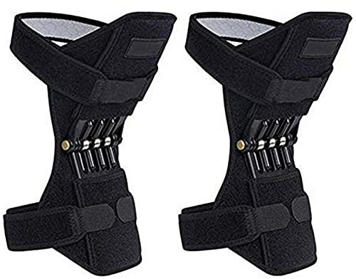 LARIAU Kniebandage zur Gelenkunterstützung, Kniebandage für Männer und Frauen, Knieschutz-Booster mit voll verstellbaren Riemen zum Wandern, Treppensteigen (1 Paar), A