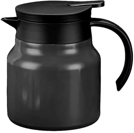 1000ml Stainless Steel Teapot with Removable Infuser, Tea Kettle, Blooming and Loose Leaf Tea Maker Set Coffee Tea Pot Teapot with Strainer(Black)