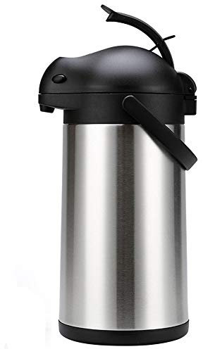 ANSNOW 5-Liter-Thermo-Kaffeekanne, Isolierter Vakuum-Thermo-Airpot Aus Edelstahl, Pump-Action-Airpot, Heißwasserkanne, 12 Stunden Wärmespeicherung / 24 Stunden Kältespeicherung