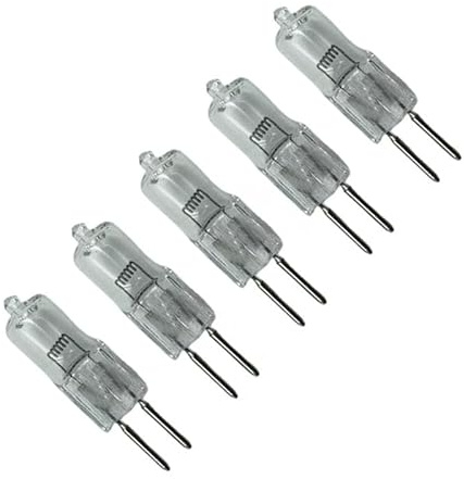 UGEFKMQ Lampadine Alogene G5.3 50W 12V Alogeno Lampada Delle Capsule GU5.3 Base a doppio ago Dimmerabili Bianco Caldo,20 W,10 Pezzi