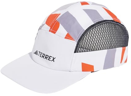 adidas Unisex Adulto Terrex Climacool 5PANEL Graphic Cap, White/Semi Impact Orange/Black, L
