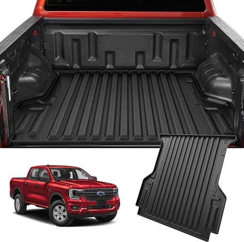 AOMSAZTO Ranger - Tapete para Caja de camioneta Ford Ranger 2024 2025 de 5 pies – Forro de Carga de Ajuste Personalizado para Ford Ranger, Accesorios Exteriores, tapete de Maletero para Todo Tipo de