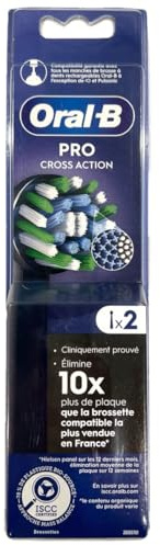 Oral-B Pro Cross Action Elektrische Zahnbürstenkopf, 2er-Pack