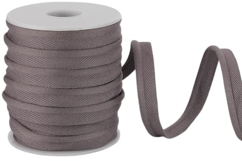 AHANDMAKER 20 Yards Piping Trim 3/8 Inch(10mm) Piping Bias Tape Lip Cord Trim Fabric Edge Trim Piping Bias Binding Tape Upholstery Piping Trim for Sewing DIY Crafting, Coconut Brown