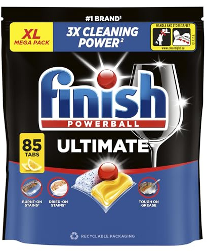 Finish Ultimate All in One Dishwasher Tablets Lemon, 85 Tabs