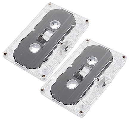 Homoyoyo 2 pièces Cassette Audio Lot de Ruban Magnétophone Compatible Bande Denregistrement Bruit Simple et Durable pour Remplacement ou Enregistrement