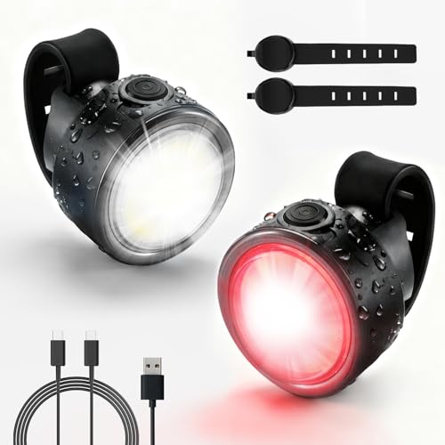 Bike Light Set for Night Riding – Be Seen from Far Away, High Visibility Bicycle Front and Back Taillight Reflectors for Urban Commuters, Day & Night Safety Cycling Light