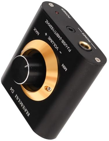 SUMMITDRAGON Amplificatore per cuffie USB portatile con decodificatori musicali ad alta risoluzione 24Bit/192KHz per computer portatile Desktop Design in alluminio HiFi Decodificatori esterni