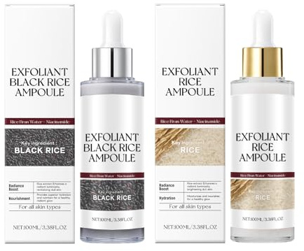 2 st Peel Shot Glow Ris Ampull Duo, Exfoliant Rice Peeling Serum, fuktgivande pormaskborttagare för ansiktsvård, porreducerare för alla hudtyper, 100 ml