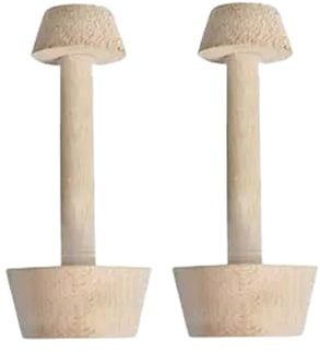 Hehglng 2Pcs Woodiness Tart Tamper Pastry Tampers Double Side Wooden Egg Tart Tamper Mold DIY Cake Pastry Pusher for Kitchen Party Baking Tools, Pie, Tarts and Quiche Pans