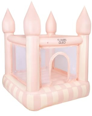 Castello Gonfiabile per Bambini - Uso Interno - PVC - Gonfiatore Incorporato - Rosa