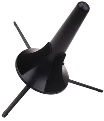 Abaodam Support Trépied Pliable Noir pour Trompette, Porte-trompette Stable Socle à 3 Pieds Métalliques, Accessoire Portable pour Instruments à Vent, Protection Feutrine Plastique, Usage