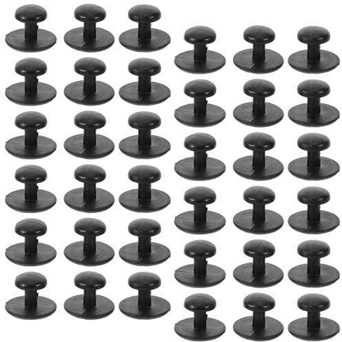 FONDOTIN 120 Stück Schwarze Anzugknöpfe Rund Kleine Kochjackenknöpfe aus Robustem Material für Uniformen Kochaccessoires und Nähbedarf