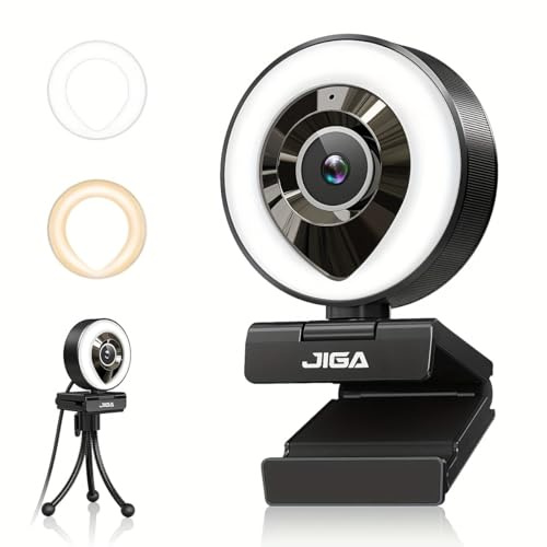 AIDELF Webcam Computer Camera 1080P with Dual Microphone Adjustable Right Light Web cam for PC Advanced Auto-Focus with Tripod Zoom Streaming Camera Gaming Webcam for Facebook YouTube Xbox Streamer