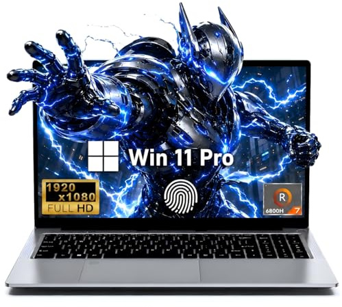 CHIFUYOU 15,6 Pollici Computer Portatile Gaming, Notebook R7 6800H (3,2 a 4,77 GHz), 32GB RAM 1TB SSD Pc Portatile Gamer Laptop 2026, Tastiera Completa Retroilluminata, Batteria 57.75Wh