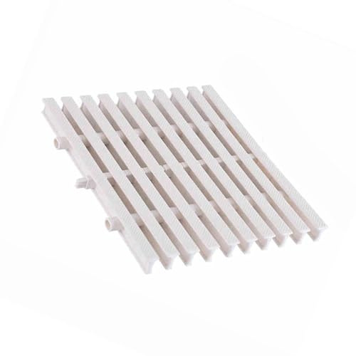 WEKONUMEX Empalme de Cubiertas de desbordamiento de Rejilla de Drenaje de Piscina for garajes, baños, Hueso/Blanco, 18-30cm, Paquete de 2-10(White,18x100CM/6pieces)