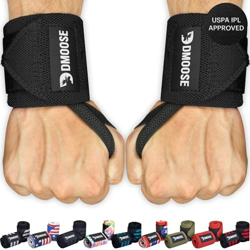 DMoose Handgelenk Bandagen 2 Stück,Atmungsaktivem Wrist Wrap mit 30cm und 45cm Länge Wrist Support,handbandage mit Klettverschluss,Handgelenk Bandagen Gym fur Gymnastik,Krafttraining