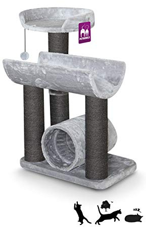 Petrebels Katzenbaum Sweet Petite Mansion 93 Fuzzy Grey