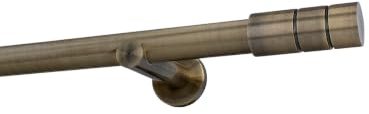 Sento 25mm Gardinenstange Vorhangstange Wandmontage Messing Antik Modern 140 cm Ilusion