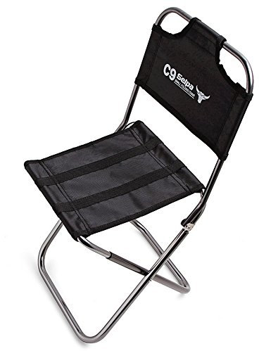 ele ELEOPTION Tragbarer Klapphocker mit Rückenlehne, für Bergsteigen, Abenteuerstuhl, für Garten, Camping, Outdoor-Aktivitäten, Angeln, Wandern, Gartenarbeit, Reisen, Picknick, Grillen, Konzerte, mit