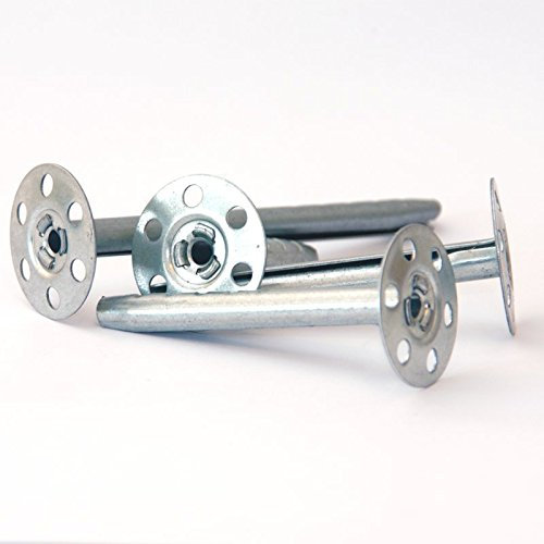 250 Metall Dübel 8 x 50mm, Tellerdübel, Schlagdübel, Dämmstoffdübel, Fassadendübel, feuerverzinkt