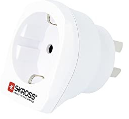 SKROSS | 1.500209-E | Europe to Australia | Travel Adapter Australian Plug to Schuko - Voltage and Power: 100 V - 1000 W / 250 V - 2500 W - Protection Against Electric Shock