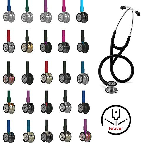 3M Littmann Cardiology IV Stethoskop mit Gravur - Profi Kardiologie Stethoskop für Arzt, Pflege & Medizinstudierende, Diagnostik Stethoskop für Klinik & Praxis, personalisiert (Pflaume)