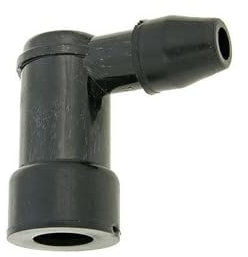 Zündkerzenstecker 90 Grad schwarz kurz Oldtimer Roller Mofa Moped Motorrad Quad