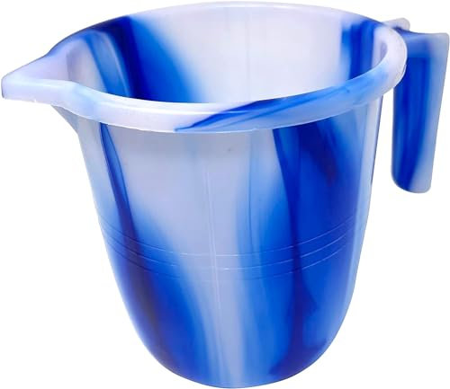 1.5 Litre Blue Plastic Water Jug with Handle - Spout, Perfect for General Kitchen & Bathroom Use HTUK