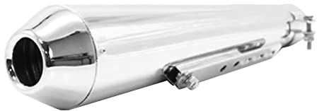CHICIRIS Tubo di Scarico per Moto, Tubo Silenziatore Universale con Superficie Liscia per la Modifica (Bianco)